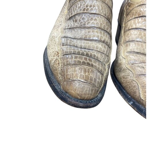 Jaca Made In Mexico Mens Beige Leather Western Mid Calf Boots Sz 10.5EE SKU 9511 - Picture 15 of 16